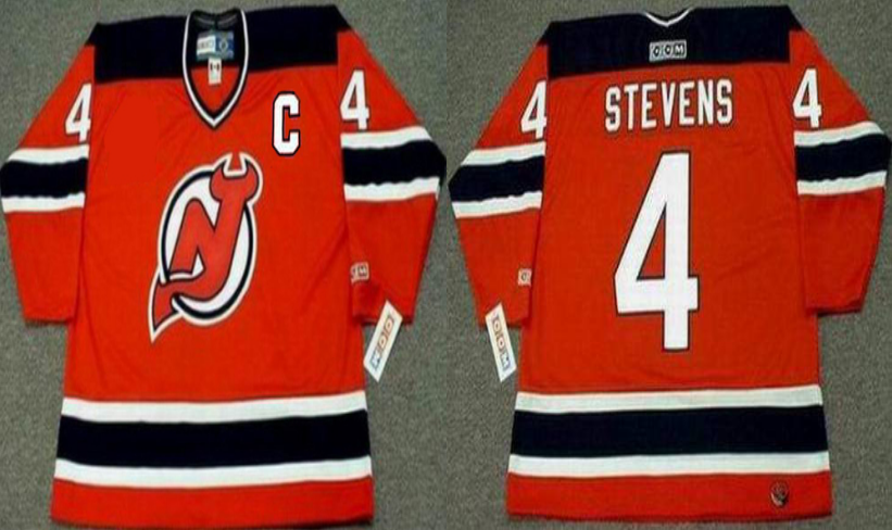 2019 Men New Jersey Devils 4 Stevens red style #2 CCM NHL jerseys